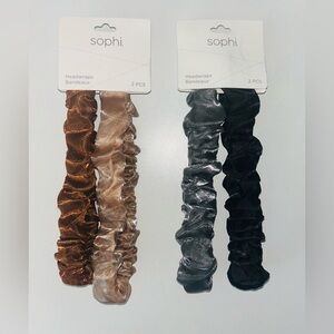 Sophi Gathered Headwraps Set of 4 Headbands NWT